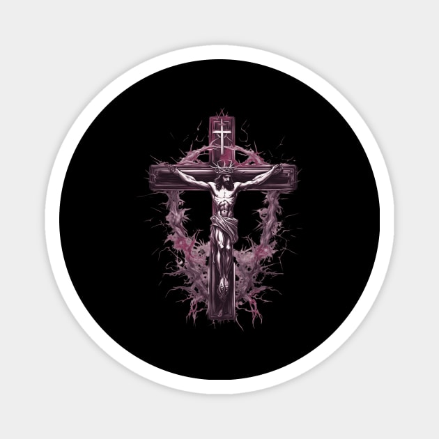 Jesus Christ Love the Lord your God with all your heart Magnet by animegirlnft